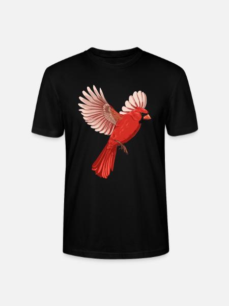Fliegender Vogel Rotkardinal - Stanley/Stella Unisex Bio-T-Shirt CRAFTER - Schwarz