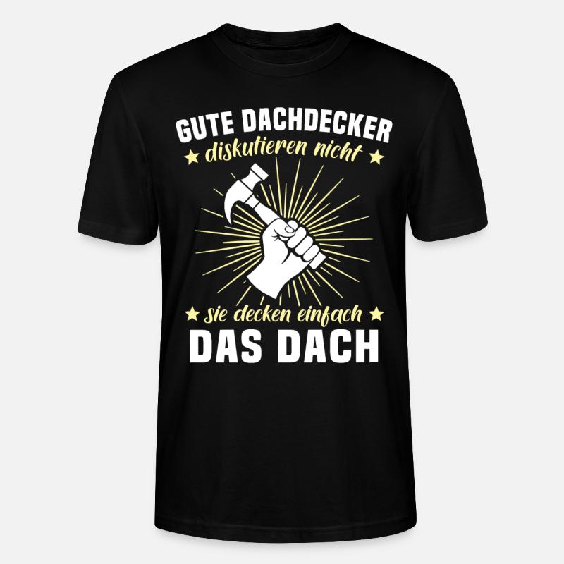 Dachdecker Dächer Decken Dachdecken - Stanley/Stella Unisex Bio-T-Shirt CRAFTER - Schwarz