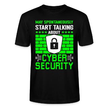 Cyber Security Datenschutz - Stanley/Stella Unisex Bio-T-Shirt CRAFTER - Schwarz - Vorne - Alina (178cm) & Michal (187cm)