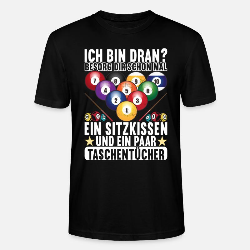 Pool Billard Billardspieler Pooltisch - Stanley/Stella Unisex Bio-T-Shirt CRAFTER - Schwarz