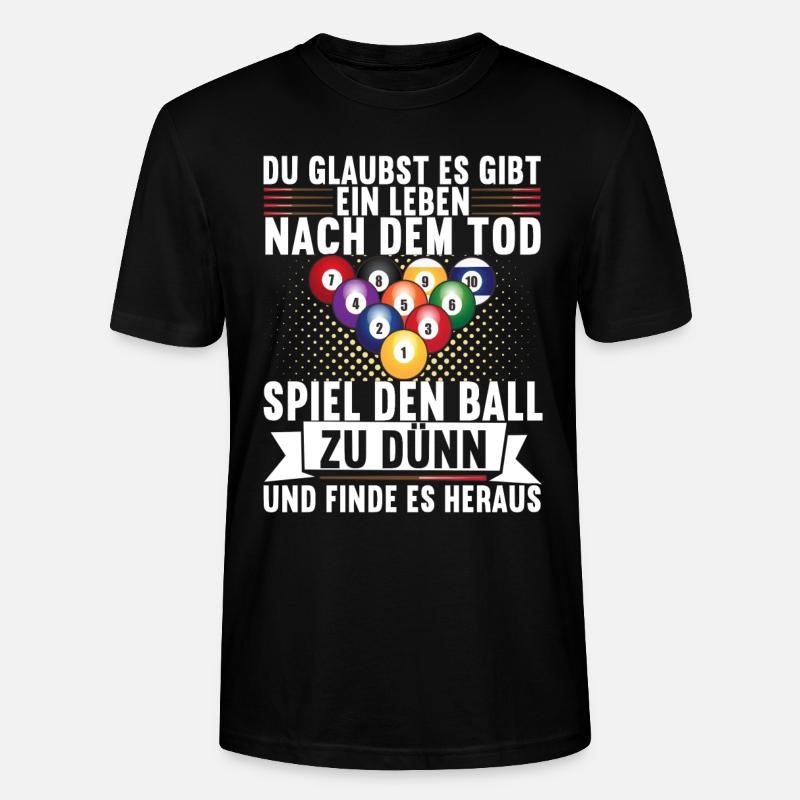 Pool Billard Billardspieler Pooltisch - Stanley/Stella Unisex Bio-T-Shirt CRAFTER - Schwarz