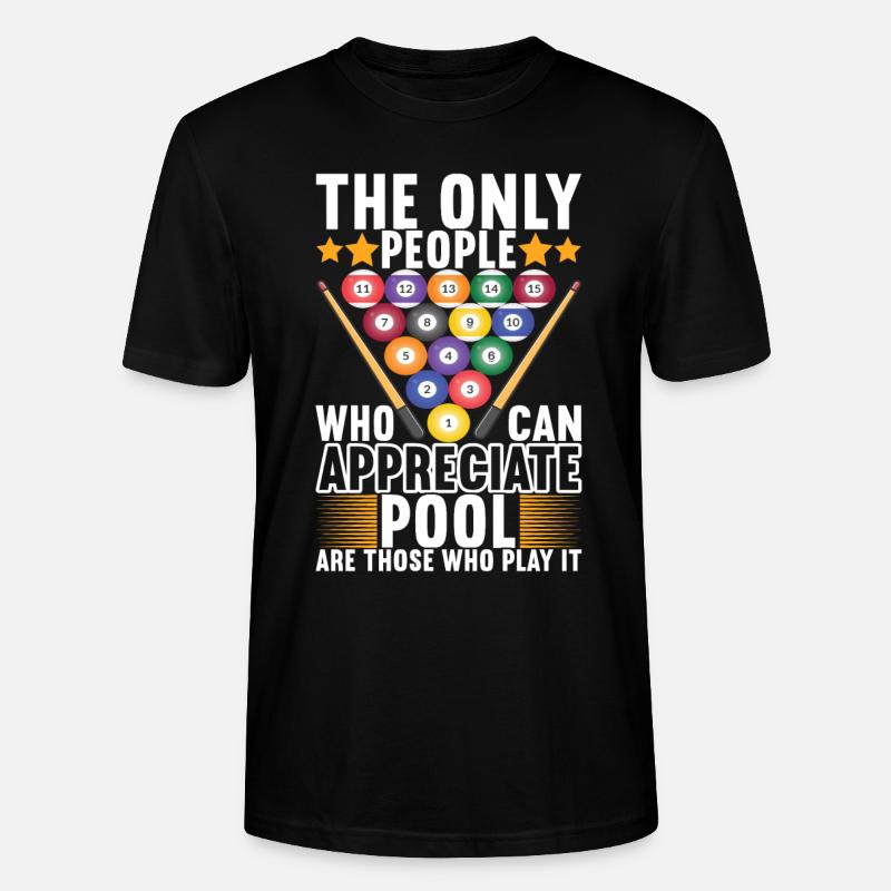 Pool Billard Billardspieler Pooltisch - Stanley/Stella Unisex Bio-T-Shirt CRAFTER - Schwarz