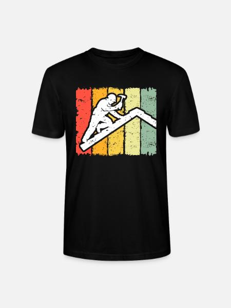Dachdecker Motiv Dachdecken - Stanley/Stella Unisex Bio-T-Shirt CRAFTER - Schwarz