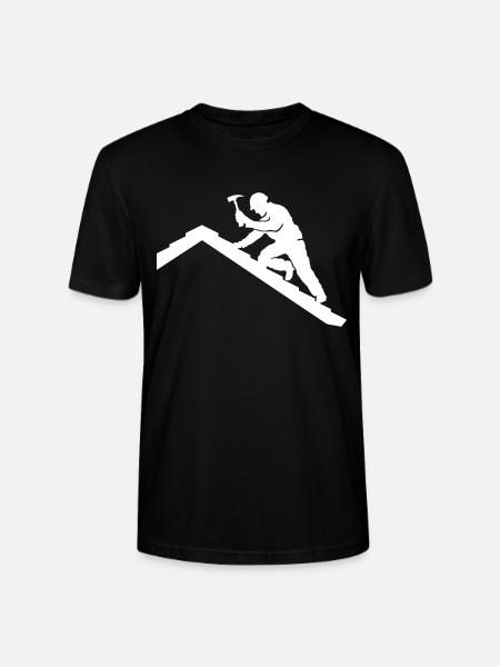 Dachdecker Motiv Dachdecken - Stanley/Stella Unisex Bio-T-Shirt CRAFTER - Schwarz