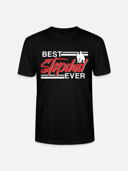 Best Stepfather Ever Stepdad Stepdad - Stanley/Stella CRAFTER Unisex Organic T-Shirt - black