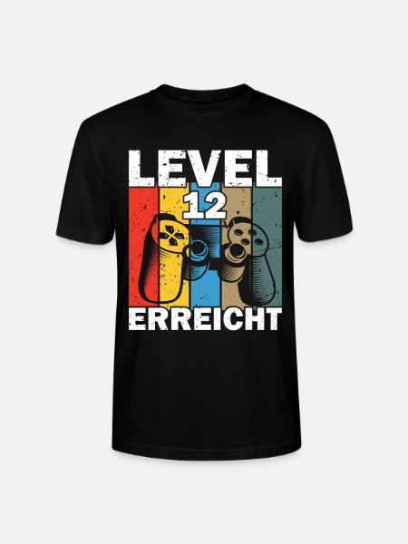 Level 12 Erreicht Gamer - Stanley/Stella Unisex Bio-T-Shirt CRAFTER - Schwarz
