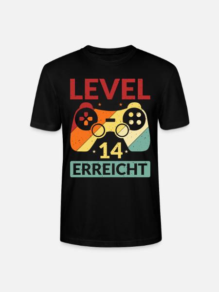 Level 14 Erreicht Gamer - Stanley/Stella Unisex Bio-T-Shirt CRAFTER - Schwarz