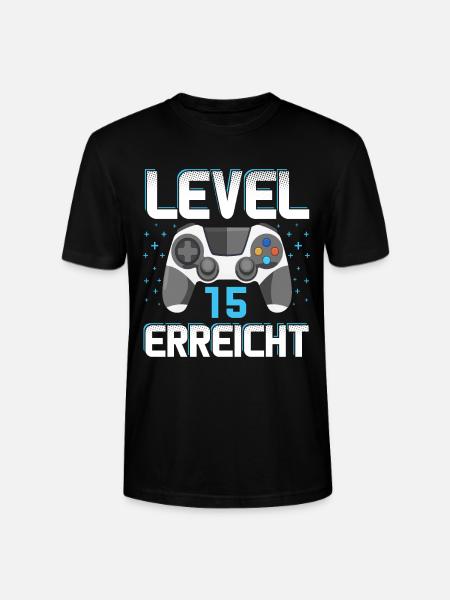 Level 15 Erreicht Gamer - Stanley/Stella Unisex Bio-T-Shirt CRAFTER - Schwarz