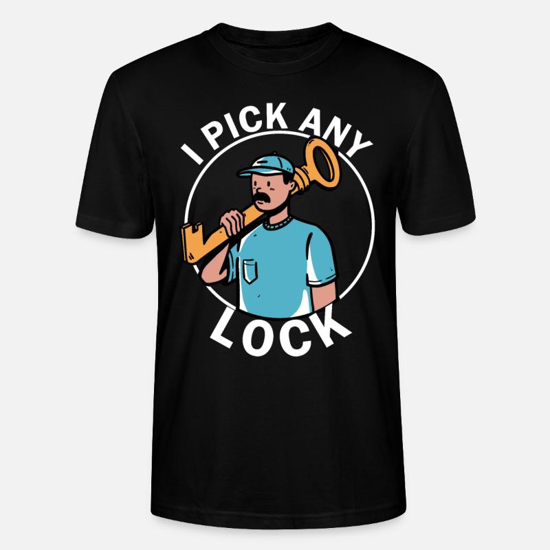 Locksmith security technology - Stanley/Stella CRAFTER Unisex Organic T-Shirt - black