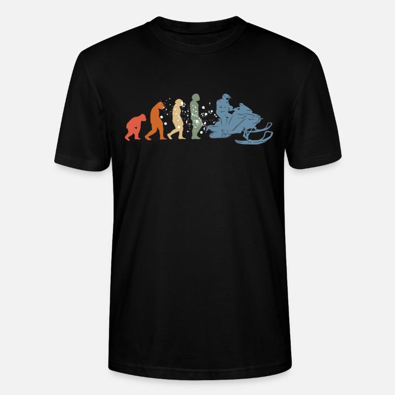 Snowmobile driver Snowmobile Evolution - Stanley/Stella CRAFTER Unisex Organic T-Shirt - black