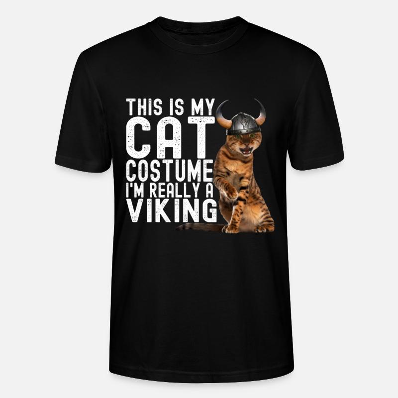 Chat Viking - T-shirt bio CRAFTER Stanley Stella Unisexe - noir