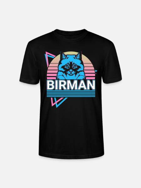 Chat birman Rétro - T-shirt bio CRAFTER Stanley Stella Unisexe - noir