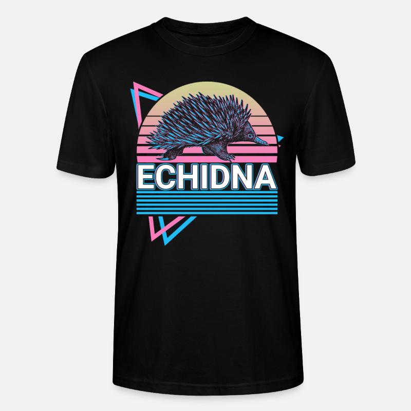 Echidna Rétro - T-shirt bio CRAFTER Stanley Stella Unisexe - noir