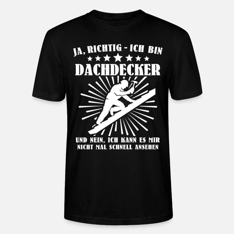 Dachdecker Beruf Dachdecken - Stanley/Stella Unisex Bio-T-Shirt CRAFTER - Schwarz