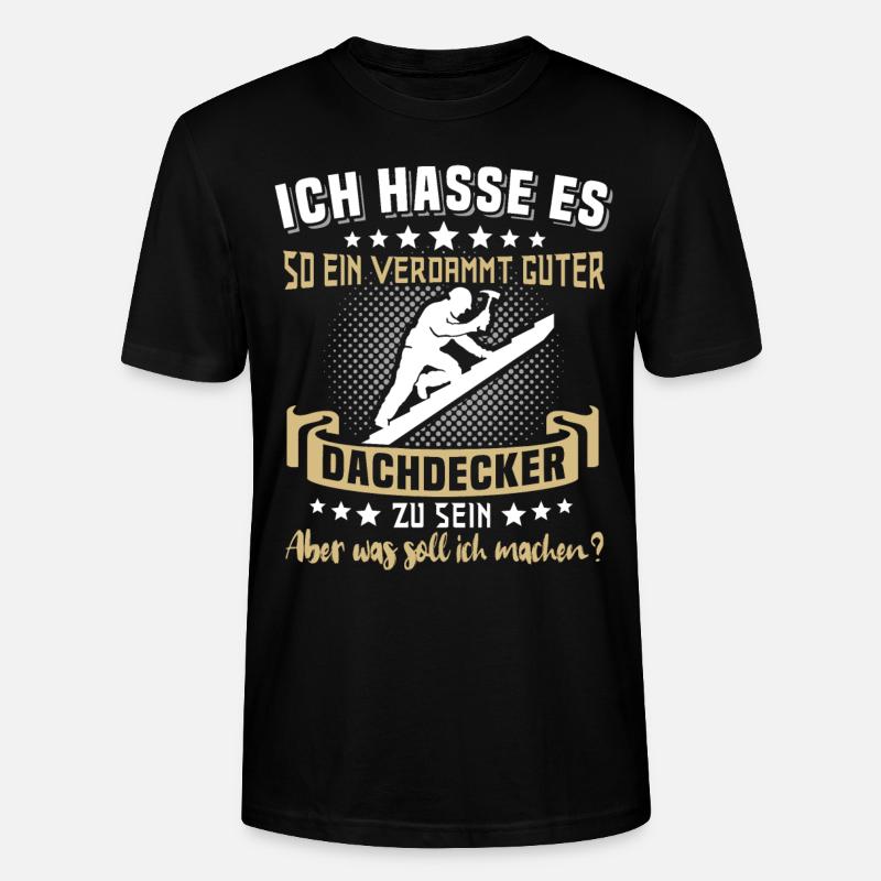 Dachdecker Beruf Dachdecken - Stanley/Stella Unisex Bio-T-Shirt CRAFTER - Schwarz