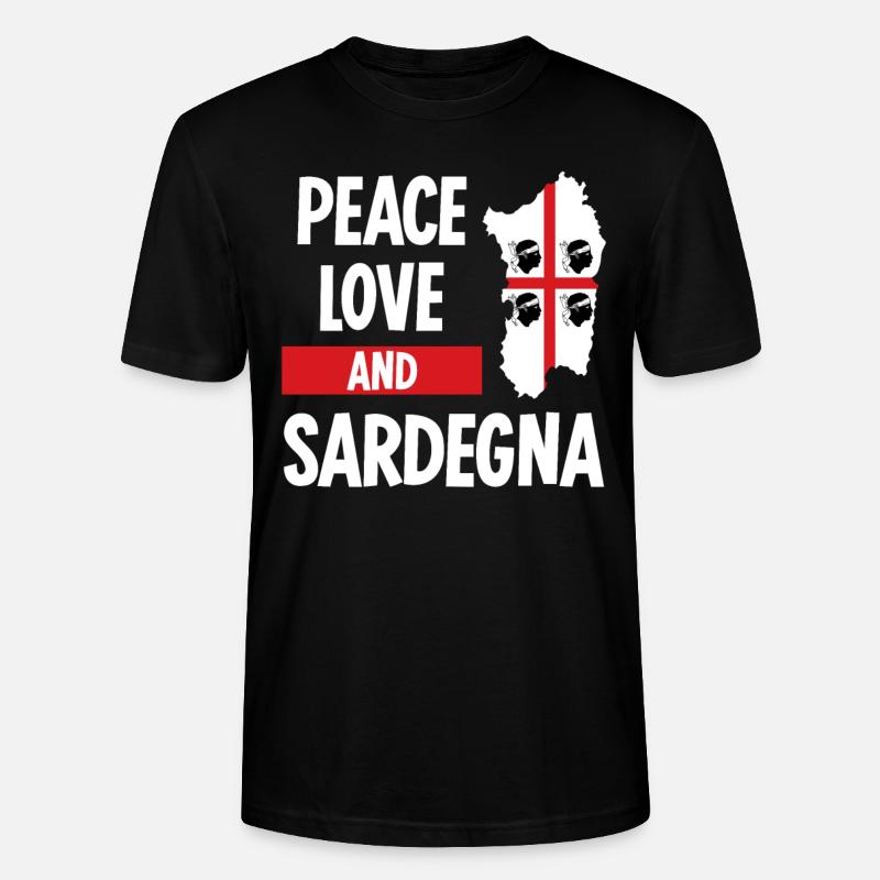 Sardaigne Sardaigne Drapeau Sardaigne - T-shirt bio CRAFTER Stanley Stella Unisexe - noir