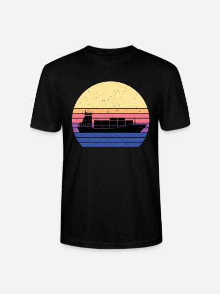 Feeder ship - Stanley/Stella CRAFTER Unisex Organic T-Shirt - black