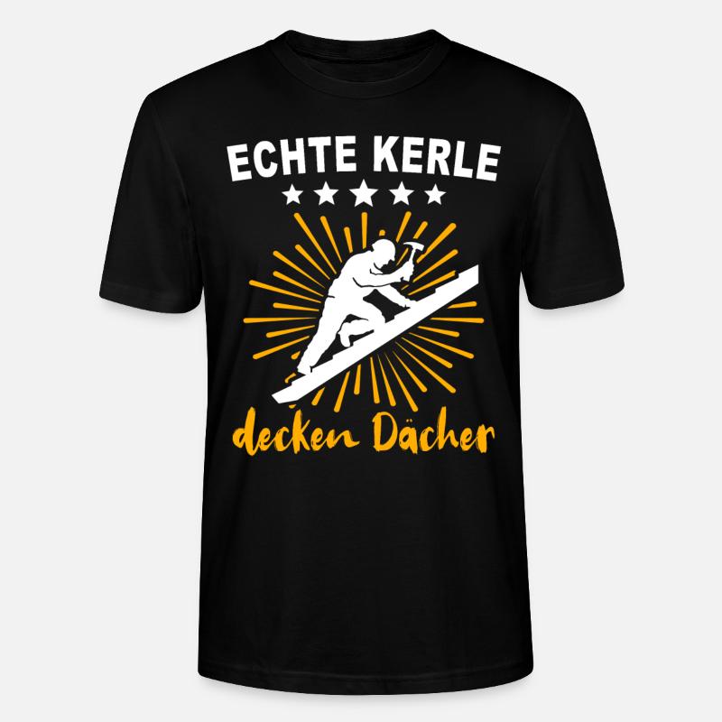 Dachdecker Handwerker Dachdecken - Stanley/Stella Unisex Bio-T-Shirt CRAFTER - Schwarz