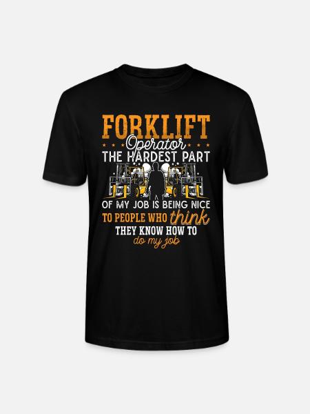Forklift Driver Cool Gift - Stanley/Stella CRAFTER Unisex Organic T-Shirt - black