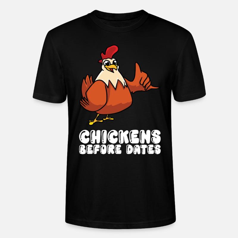 Chickens Before Dates - Stanley/Stella Unisex Bio-T-Shirt CRAFTER - Schwarz