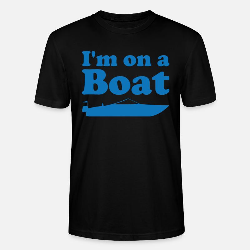 Ich Bin Auf Einem Boot - Stanley/Stella Unisex Bio-T-Shirt CRAFTER - Schwarz