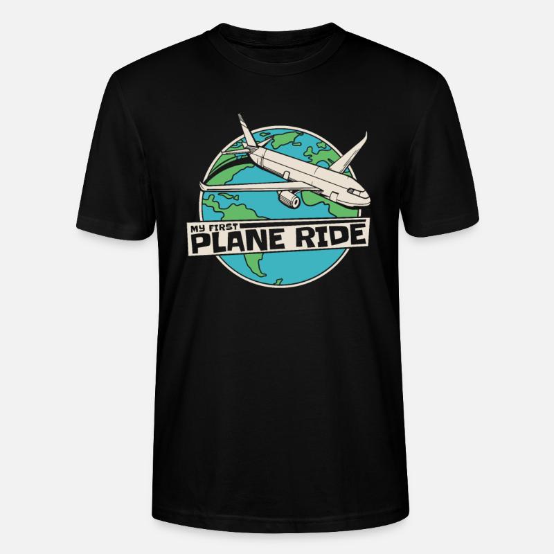 Flugzeug Erster Flug Fliegen - Stanley/Stella Unisex Bio-T-Shirt CRAFTER - Schwarz