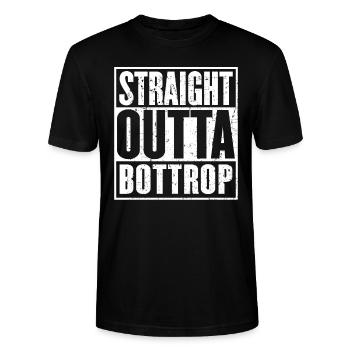 Straight Outta Bottrop Vintage - T-shirt bio CRAFTER Stanley Stella Unisexe - noir - Devant - Alina (178cm) & Michal (187cm)