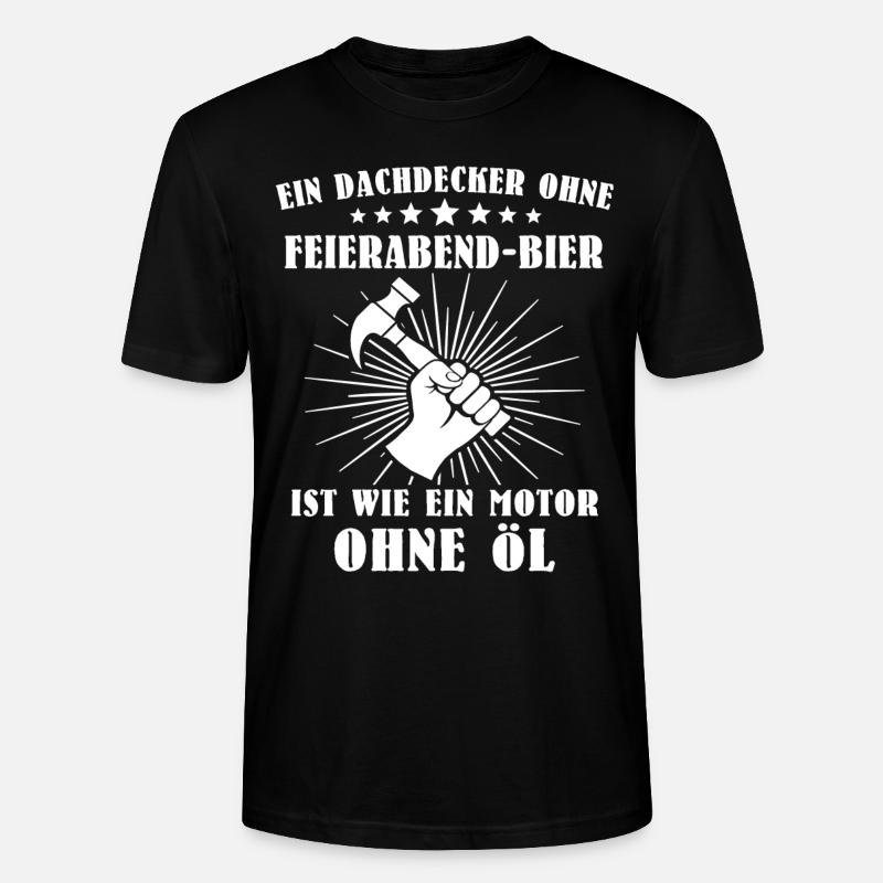 Dachdecker - Stanley/Stella Unisex Bio-T-Shirt CRAFTER - Schwarz