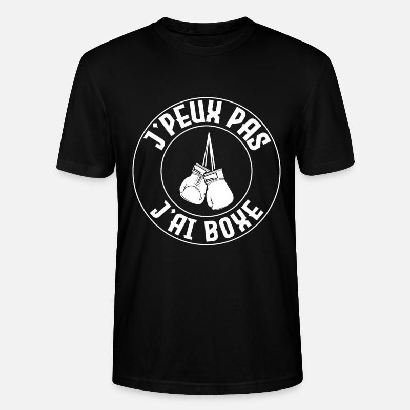 J'peux pas j'ai boxe - T-shirt bio CRAFTER Stanley Stella Unisexe - noir