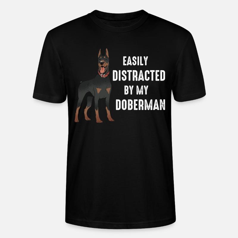 Dobermann Pinscher Hund - Stanley/Stella Unisex Bio-T-Shirt CRAFTER - Schwarz