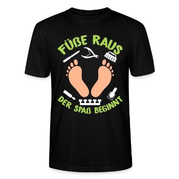 Podiatrist Nail Designer Podiatry - Stanley/Stella CRAFTER Unisex Organic T-Shirt - black - Front - Alina (178cm) & Michal (187cm)