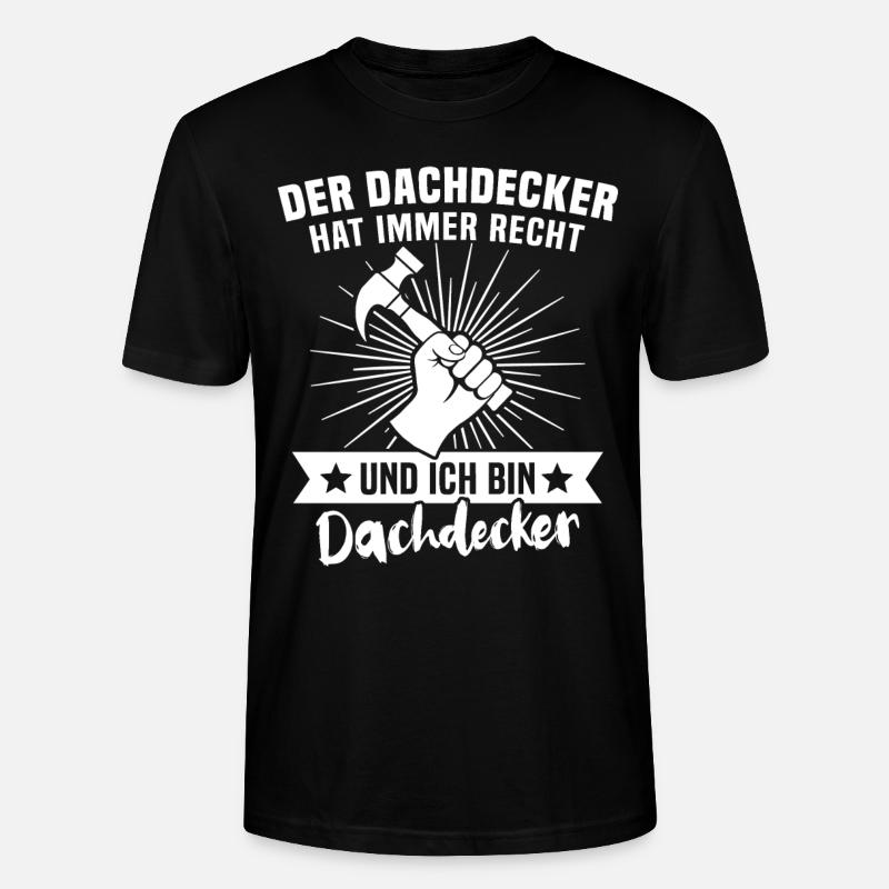 Dachdecker Dachdecken - Stanley/Stella Unisex Bio-T-Shirt CRAFTER - Schwarz