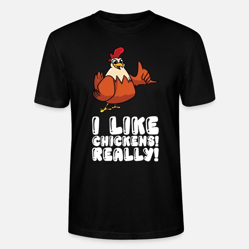 J’aime beaucoup les poulets - T-shirt bio CRAFTER Stanley Stella Unisexe - noir