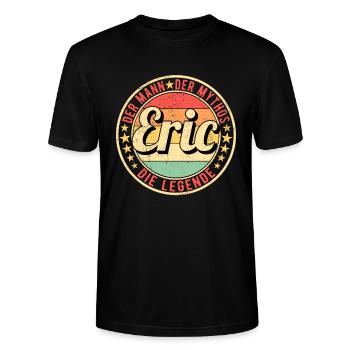 Eric Der Mann Der Mythos Die Legende - Stanley/Stella Unisex Bio-T-Shirt CRAFTER - Schwarz - Vorne - Alina (178cm) & Michal (187cm)