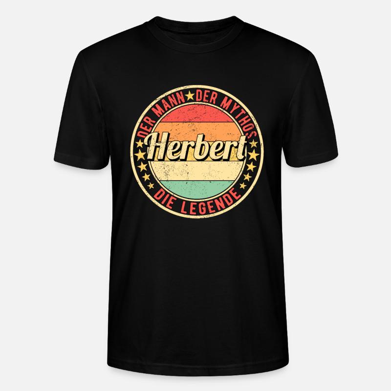 Herbert Der Mann Der Mythos Die Legende - Stanley/Stella Unisex Bio-T-Shirt CRAFTER - Schwarz