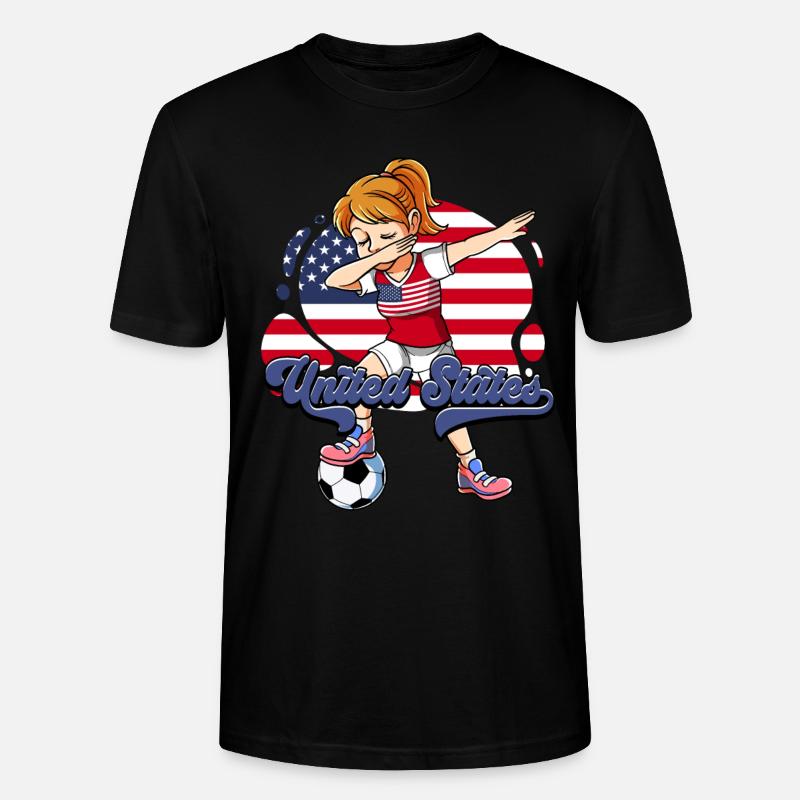 Usa Soccer - T-shirt bio CRAFTER Stanley Stella Unisexe - noir
