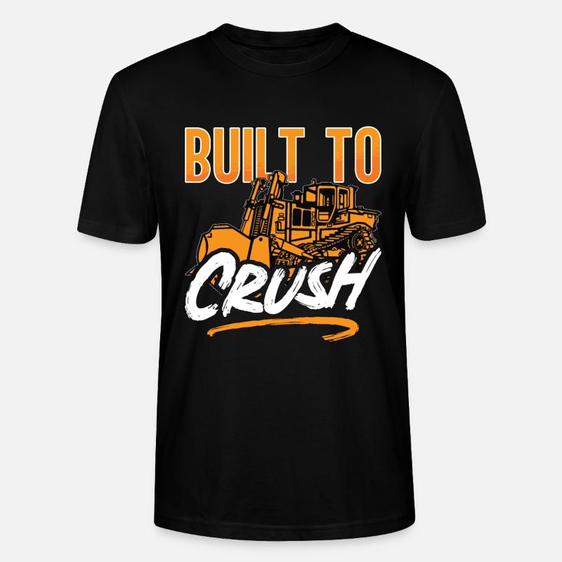 Bulldozer Construction Worker Gift - Stanley/Stella CRAFTER Unisex Organic T-Shirt - black