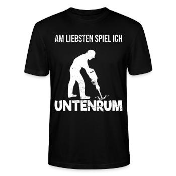Straßenbauer Straßenbau - Stanley/Stella Unisex Bio-T-Shirt CRAFTER - Schwarz - Vorne - Alina (178cm) & Michal (187cm)
