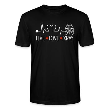 Röntgentechniker Röntgen Arzt Radiologie Geschenk - Stanley/Stella Unisex Bio-T-Shirt CRAFTER - Schwarz - Vorne - Alina (178cm) & Michal (187cm)