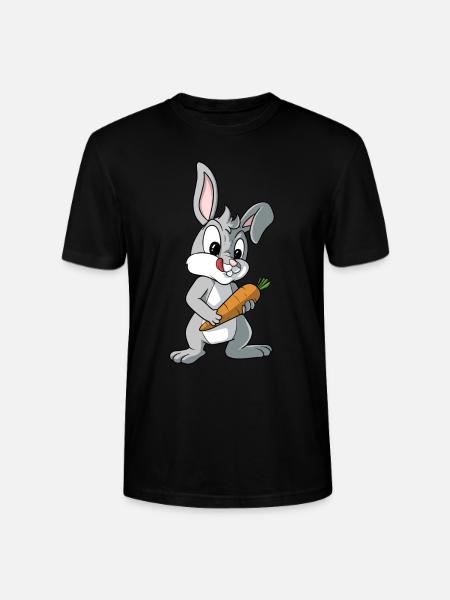 Rabbit with Carrot Rabbit - Stanley/Stella CRAFTER Unisex Organic T-Shirt - black