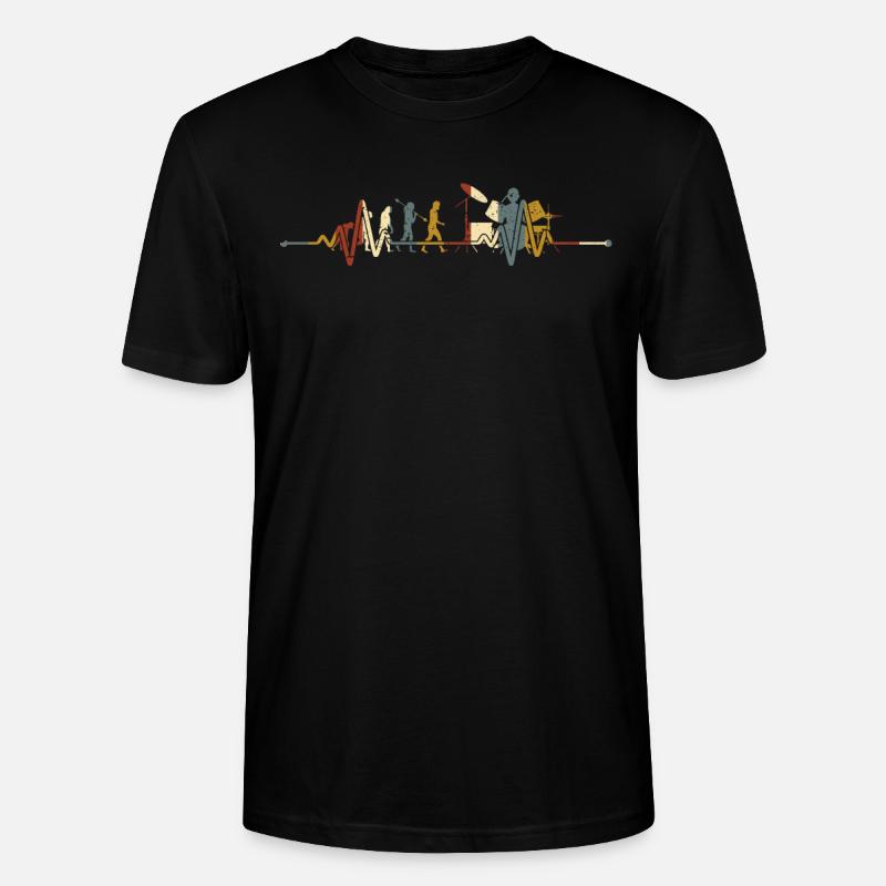 Retro Schlagzeuger Evolution Batteur - T-shirt bio CRAFTER Stanley Stella Unisexe - noir
