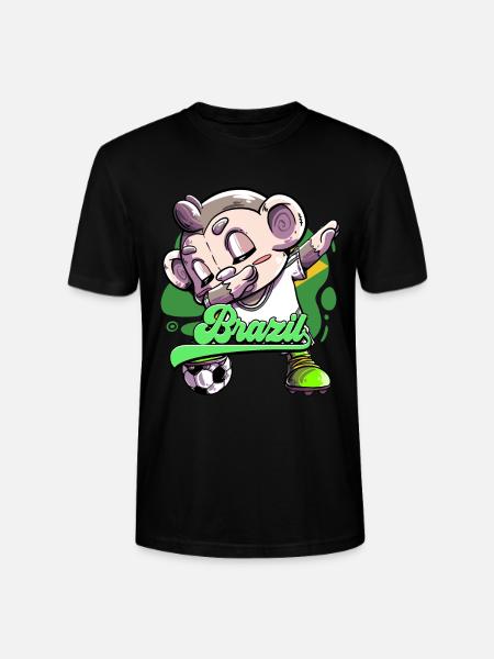 Brasilien Fußball - Stanley/Stella Unisex Bio-T-Shirt CRAFTER - Schwarz
