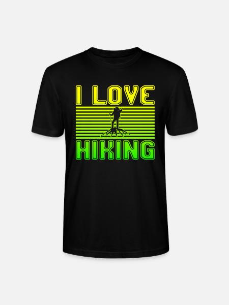 I love hiking - Stanley/Stella CRAFTER Unisex Organic T-Shirt - black