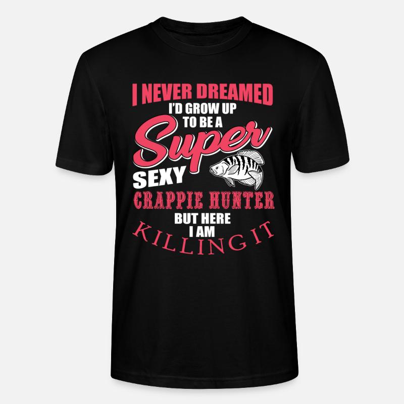 Chasseur de crappies - T-shirt bio CRAFTER Stanley Stella Unisexe - noir