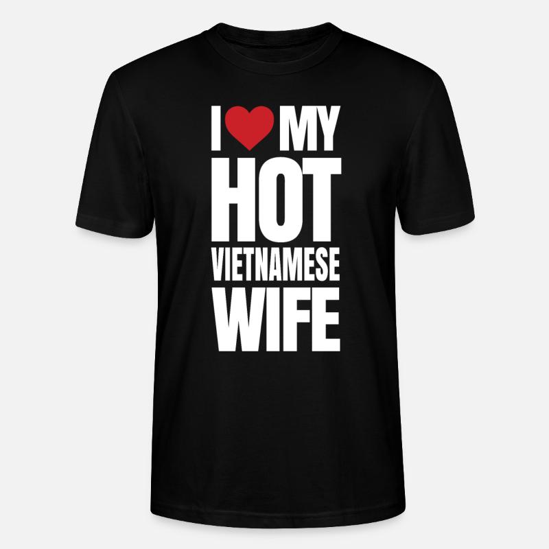 Vietnamesisches Ehefrauengeschenk - Stanley/Stella Unisex Bio-T-Shirt CRAFTER - Schwarz