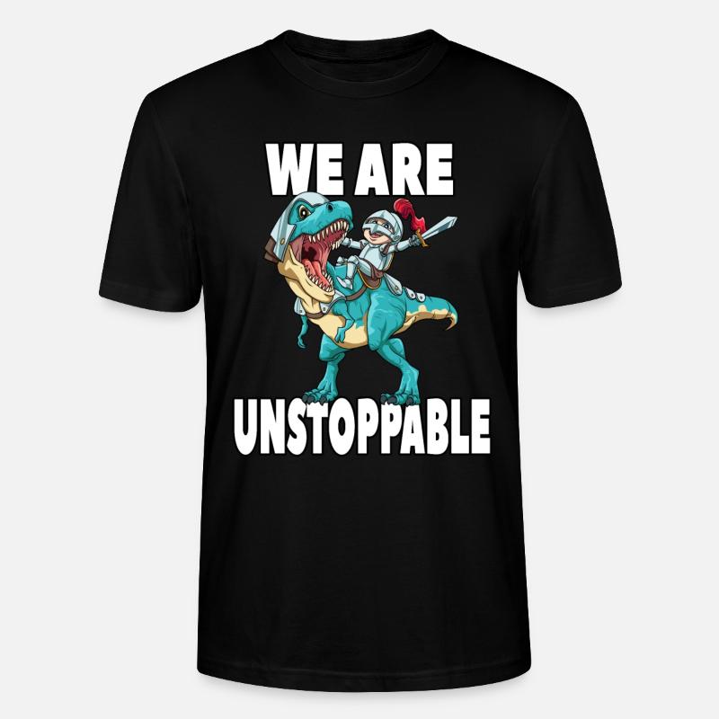 Brachiosaurus Dinosaurier Astronaut Dino Langhals - Stanley/Stella Unisex Bio-T-Shirt CRAFTER - Schwarz