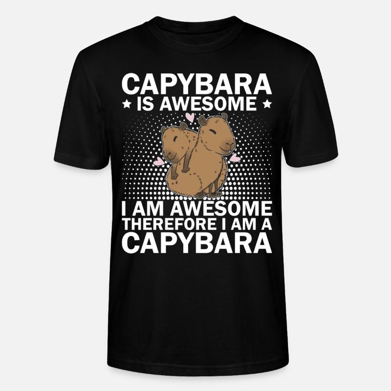 Capybara Rongeur Capybara Capybara - T-shirt bio CRAFTER Stanley Stella Unisexe - noir