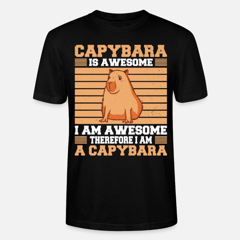 Capybara Rongeur Capybara Capybara - T-shirt bio CRAFTER Stanley Stella Unisexe - noir