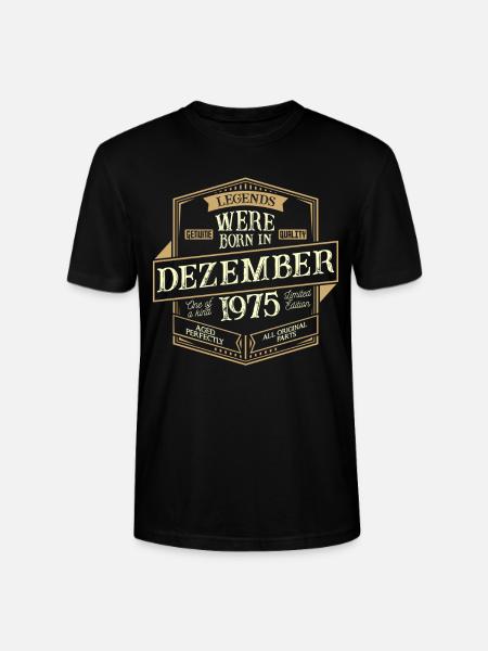 December 1975 Birthday Man - Stanley/Stella CRAFTER Unisex Organic T-Shirt - black