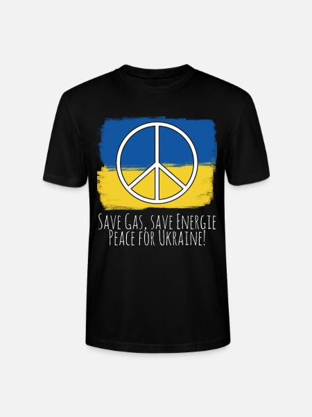 Ukraine Ukrainian Flag Peace - Stanley/Stella CRAFTER Unisex Organic T-Shirt - black